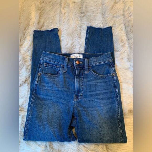 Madewell Womens 10" High-Rise Roadtripper Supersoft Jeans 24 raw hem - Picture 2 of 5